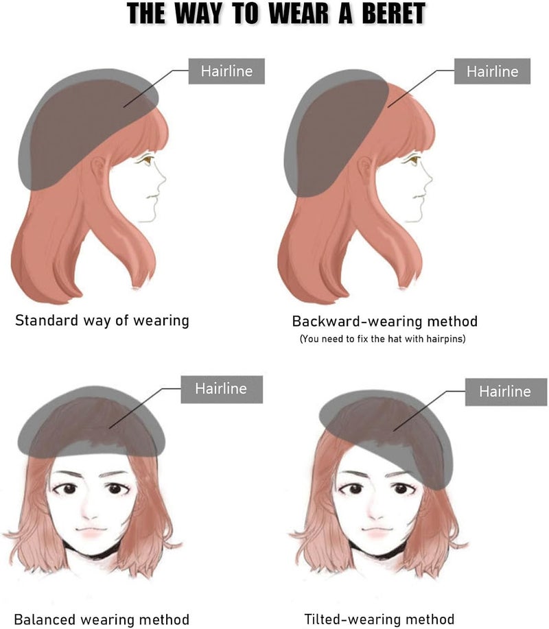huablo French Berets Hat with Veil Premium Cashmere Beret Elegant Church Wool Hat for Women Solid Artist Hat - Image 5